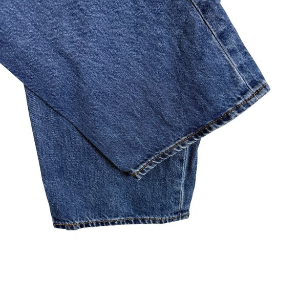 Levi's Premium Ribcage Straight Jeans Tag 28/29 Button Fly Big E High Rise Blue - Picture 13 of 13